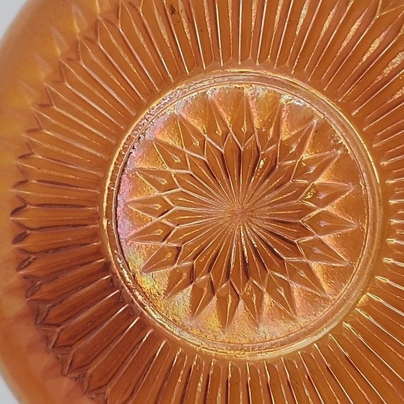 Vintage Carnival Glass Marigold Saucer - Picture 5 of 8